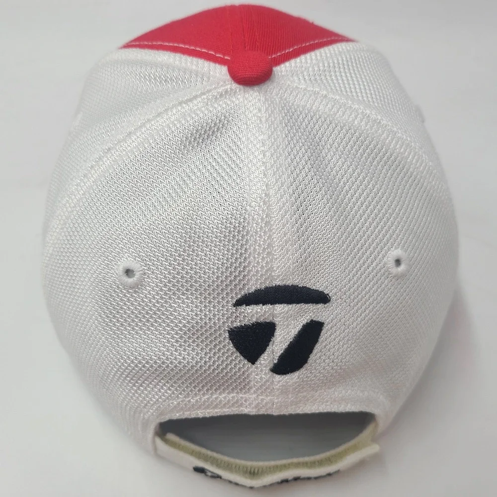 TaylorMade Hat Adjustable Red White Golf r7 Logo Tennis Pickleball Outdoors‎ Men
